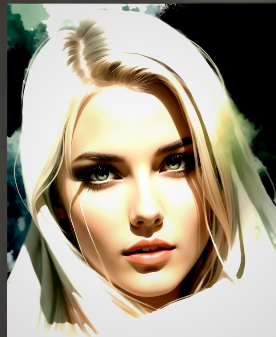 Portrait of a Young Woman with Ethereal Features