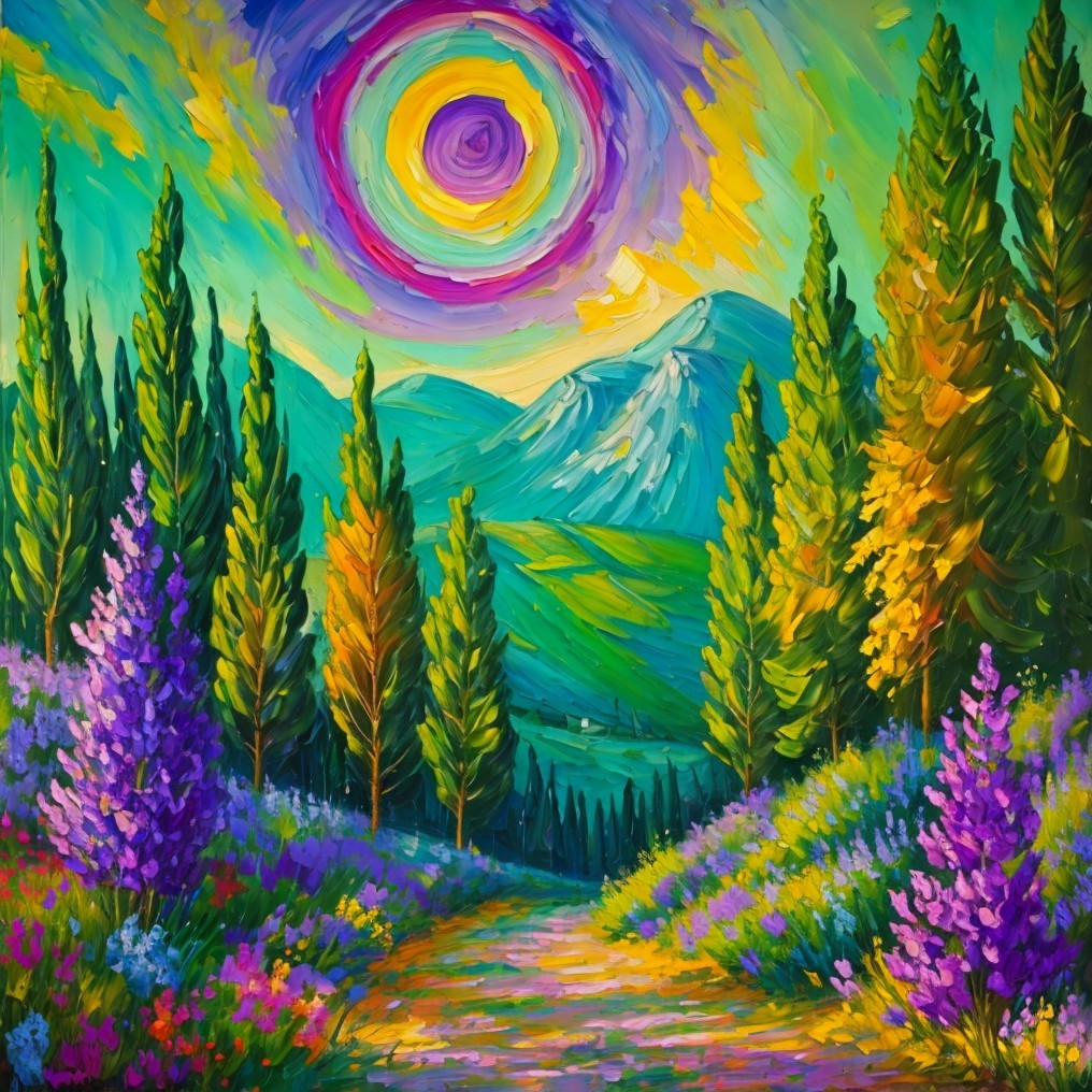 Vibrant Pathway Through Nature's Beauty