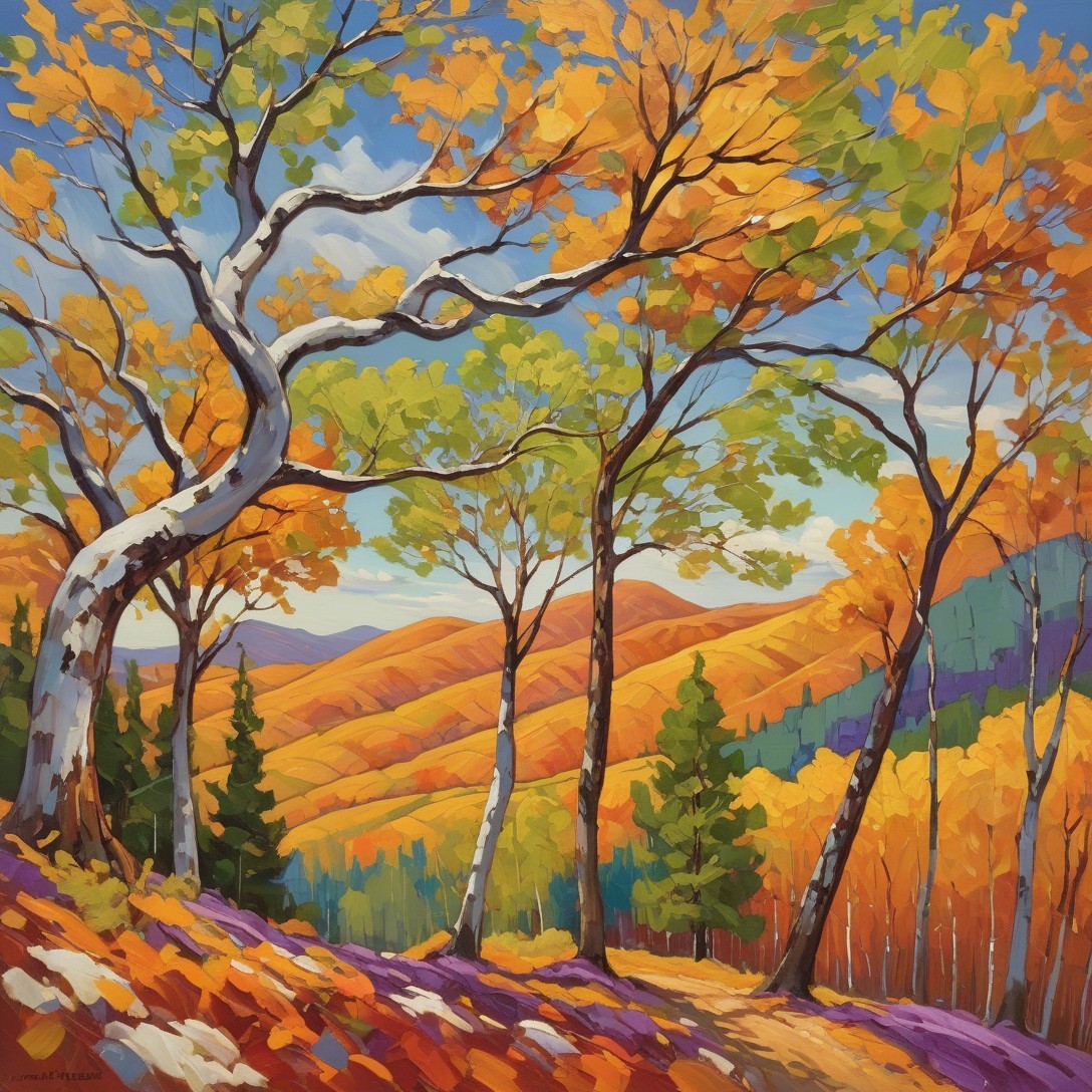 Vibrant Autumn Landscape with Colorful Foliage