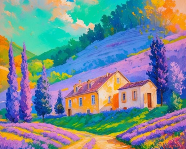 Charming Cottage Amidst Lush Lavender Fields