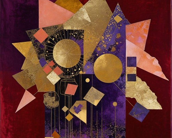 Abstract Composition with Bold Geometric Shapes