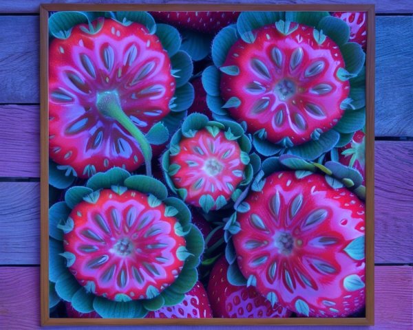 Colorful Arrangement of Juicy Strawberries Displayed