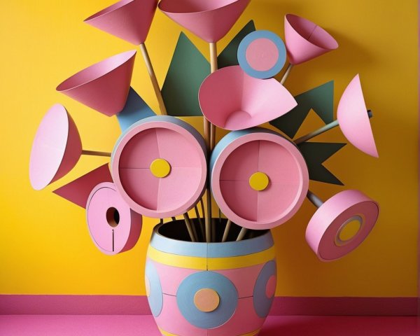 Oversized Paper Flower Bouquet in Bright Colors