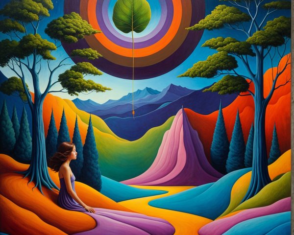 Serene Landscape with Vibrant Colors and Tranquil Scene