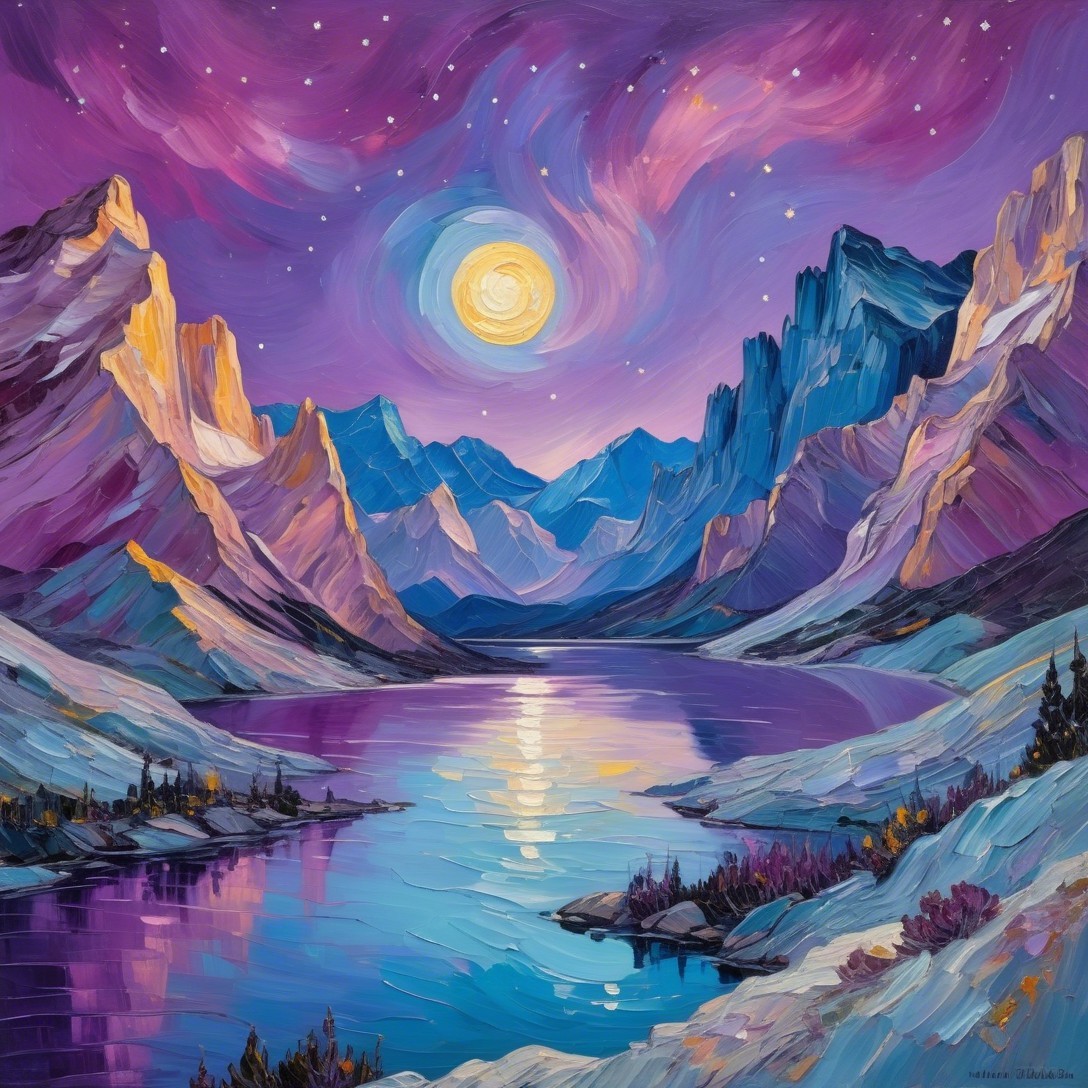 Vibrant Landscape with Mountains and Reflective Lake