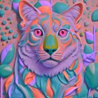 Psychedelic Hallway with Vibrant Patterns and Colors