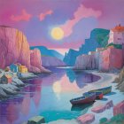 Vibrant Landscape with Mountains and Reflective Lake