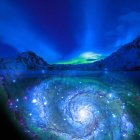 Serene Landscape with Starry Sky and Winding River