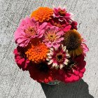 Vibrant Silhouette Head with Colorful Flower Design