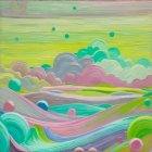 Vibrant Whimsical Landscape with Dreamlike Colors