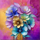 Vibrant Floral Composition with Colorful Flowers