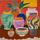 Abstract Composition of Vases with Unique Features