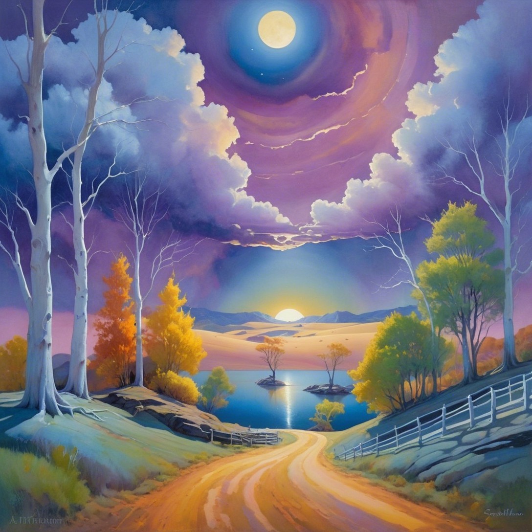 Serene Road Through Colorful Autumn Landscape