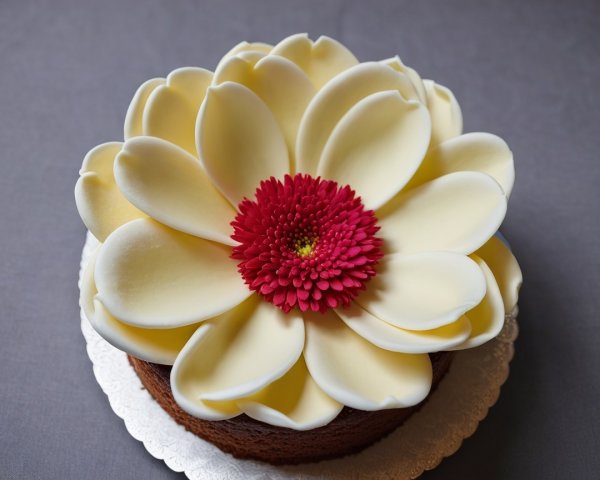 Elegant Cake with Floral Design and Edible Artistry