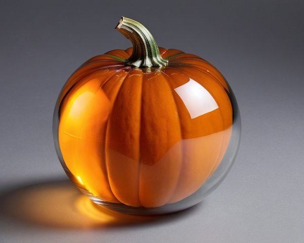 Glass Pumpkin Decor with Vibrant Orange Hue