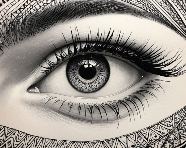 Realistic Drawing of a Detailed Human Eye