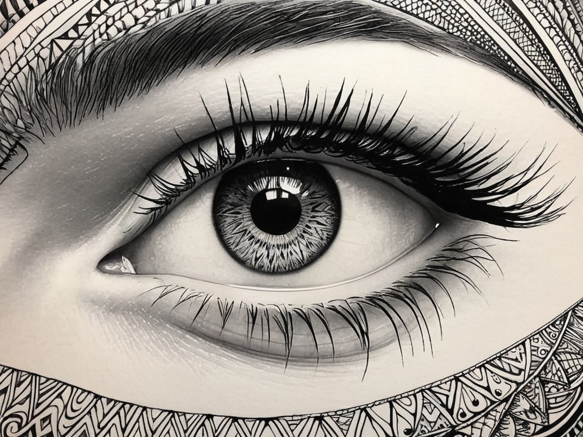 Realistic Drawing of a Detailed Human Eye