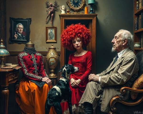 Eclectic Room with Mannequins and Vintage Decor