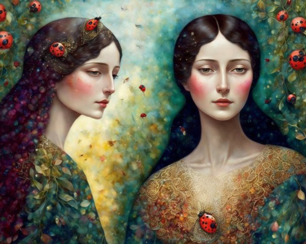 Ethereal Women in Dreamlike Nature Scene