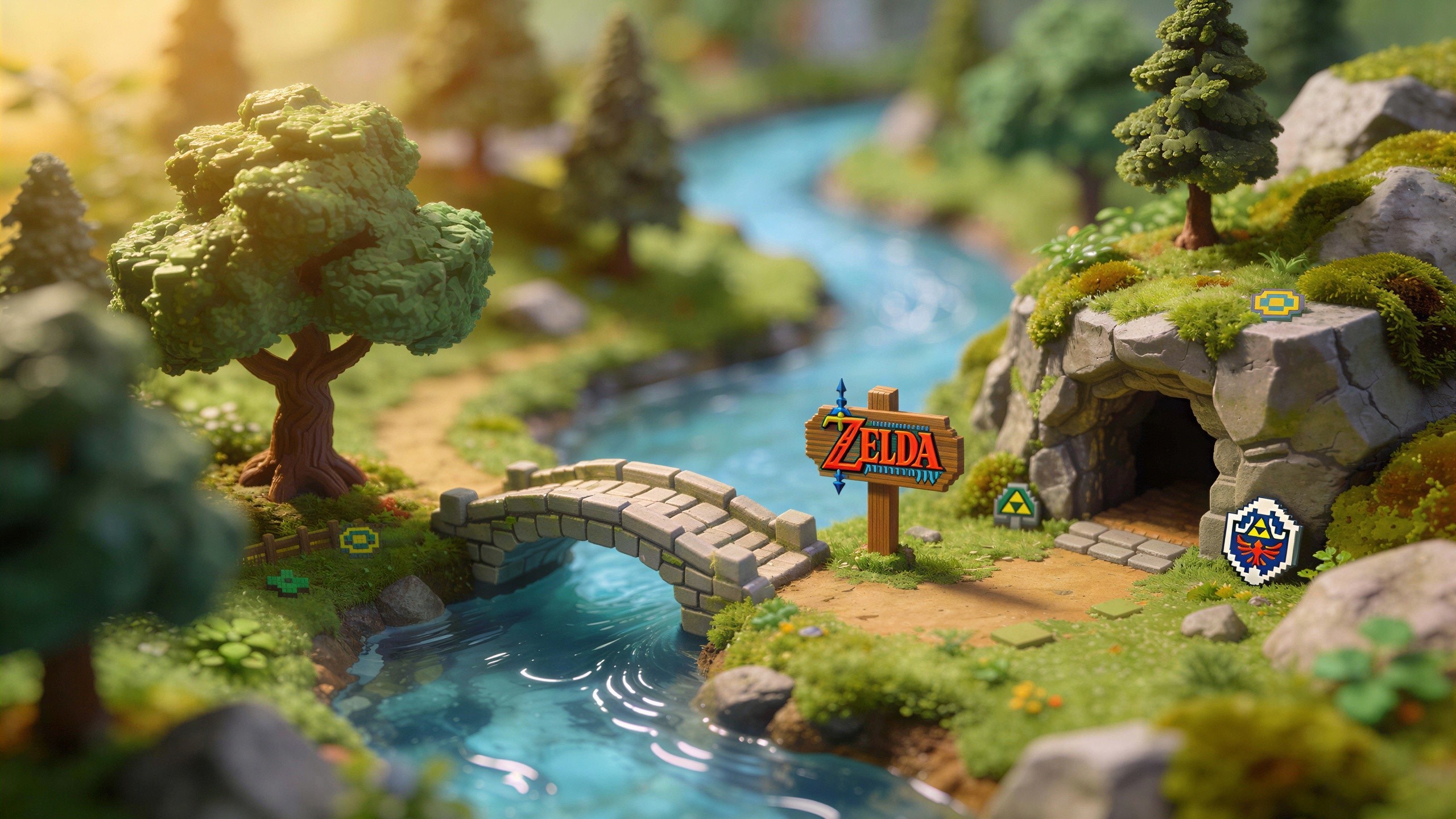 Miniature Diorama of The Legend of Zelda Scene