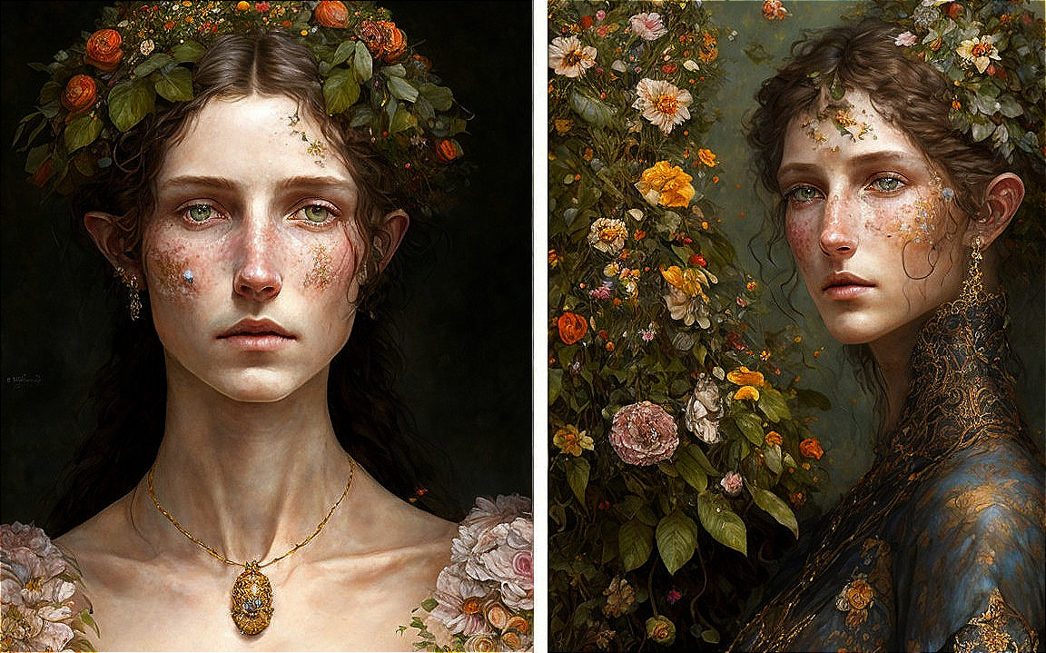 Ethereal Portraits of Women with Floral Adornments