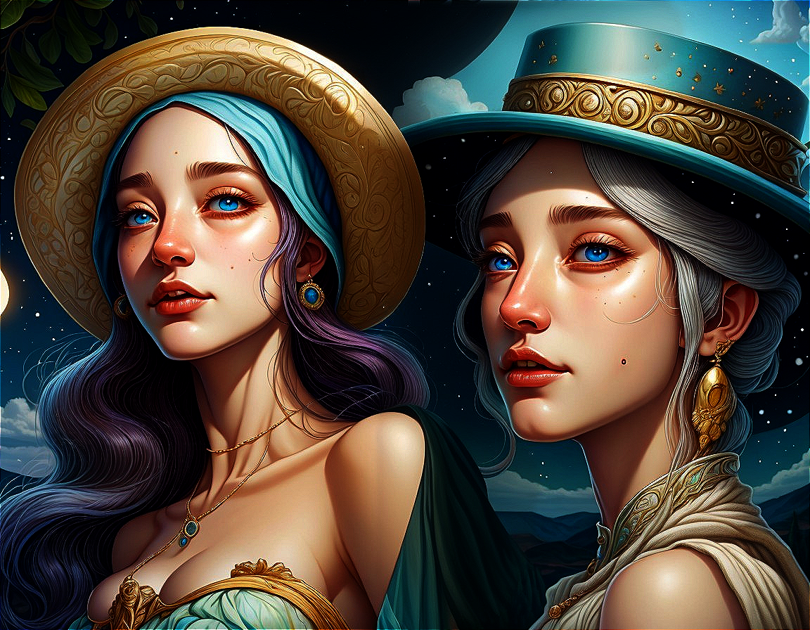 Fantasy Sisters: Blue-Eyed Beauties