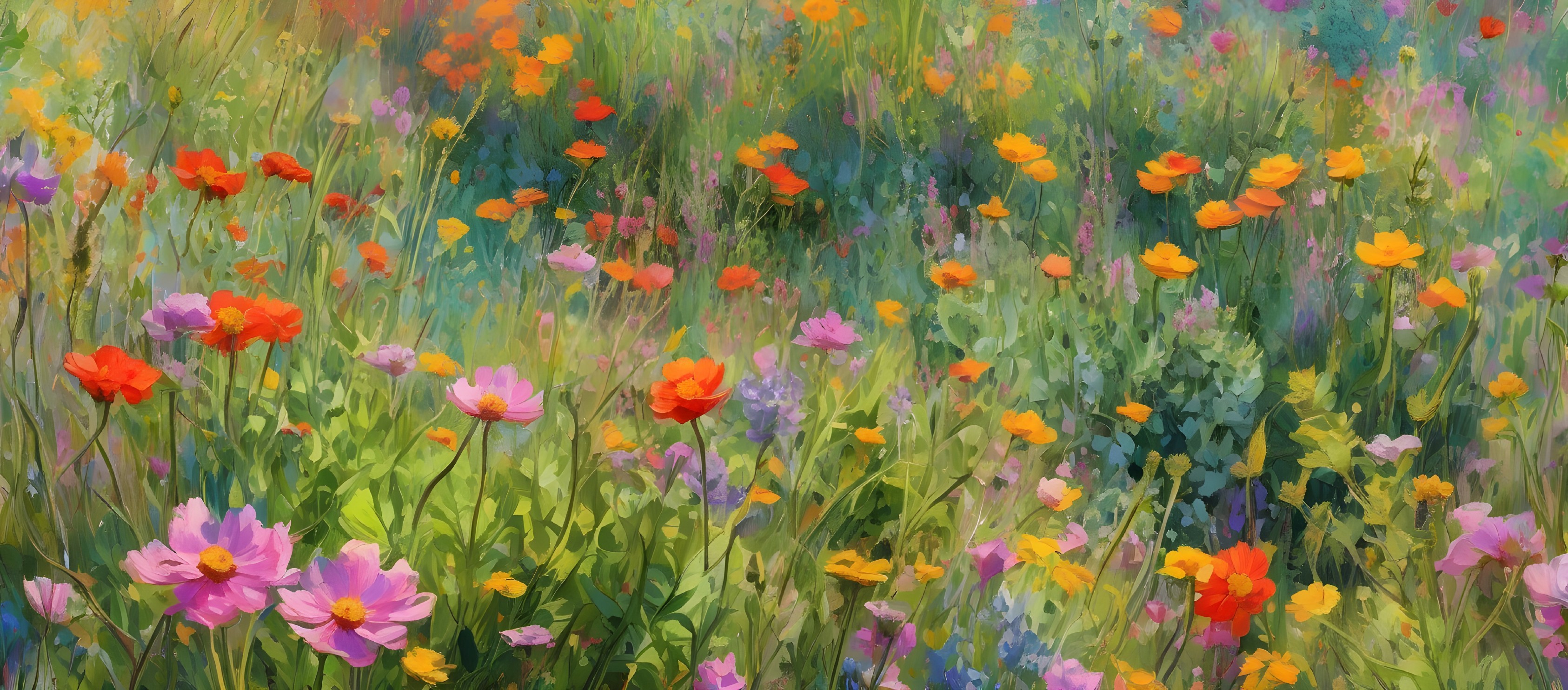 Floral Symphony: Meadow in Bloom