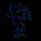 Stylized Profile of Woman with Geometric Patterns