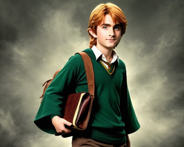 Young Character with Blond Hair in Adventurous Setting