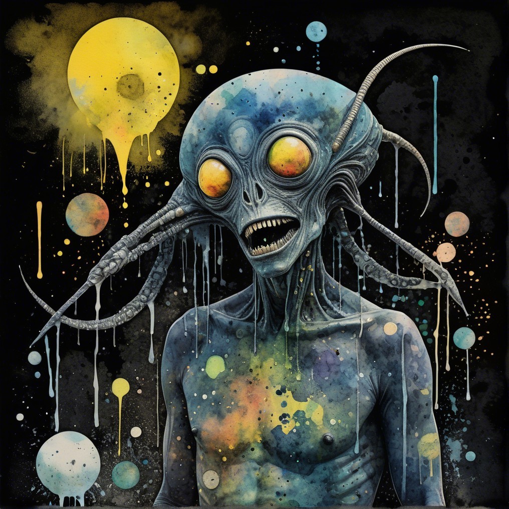 Surreal Extraterrestrial Figure with Ethereal Presence