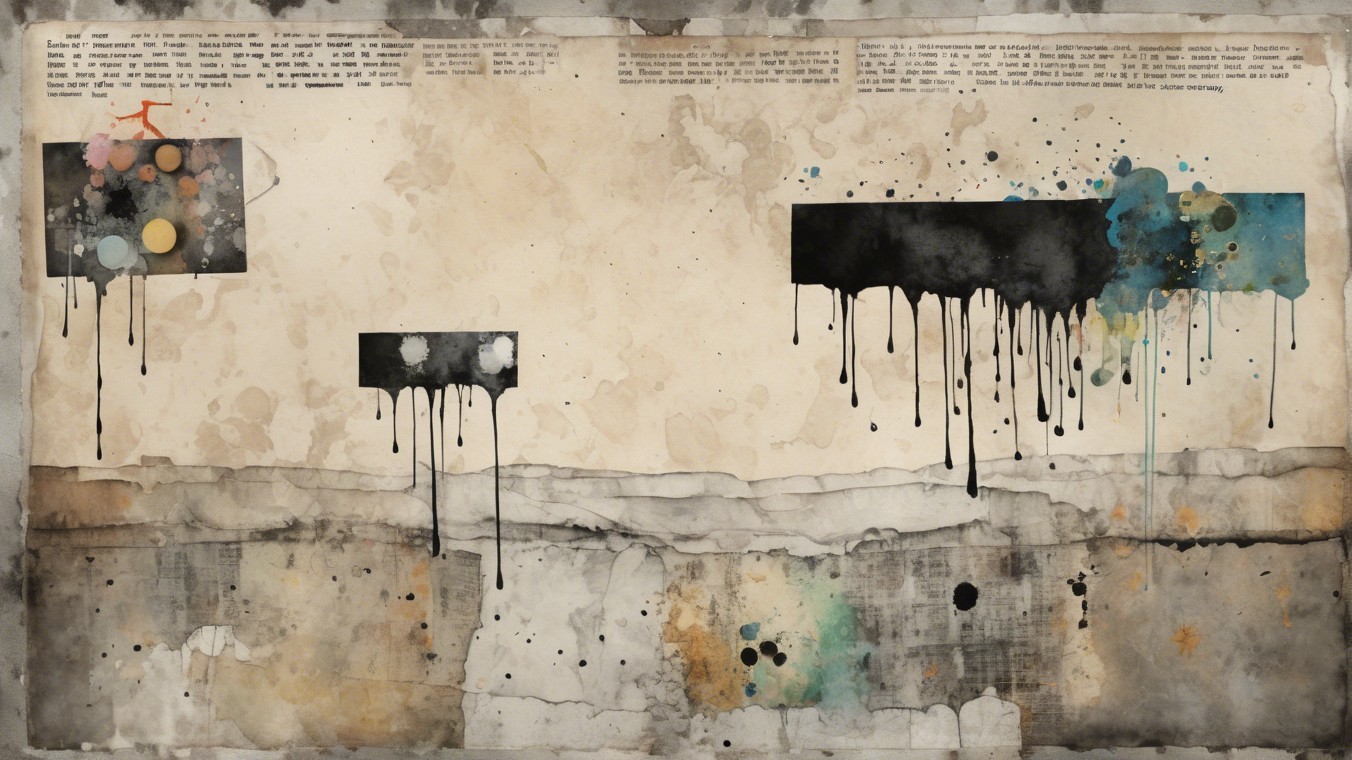 Textured Abstract Artwork with Earthy Tones and Movement