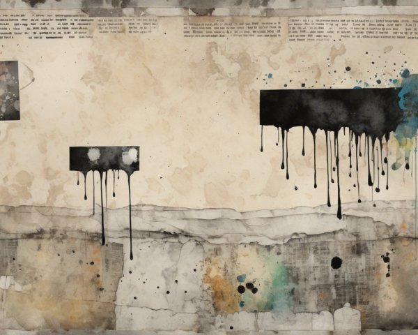 Textured Abstract Artwork with Earthy Tones and Movement
