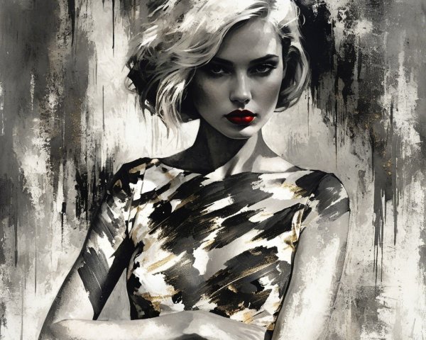 Portrait of a Confident Woman with Bold Features