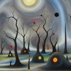 Oil Painting of a Joyful Woman Dancing on a Boat