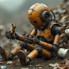 Child in Tactical Suit with Futuristic Rifle Image