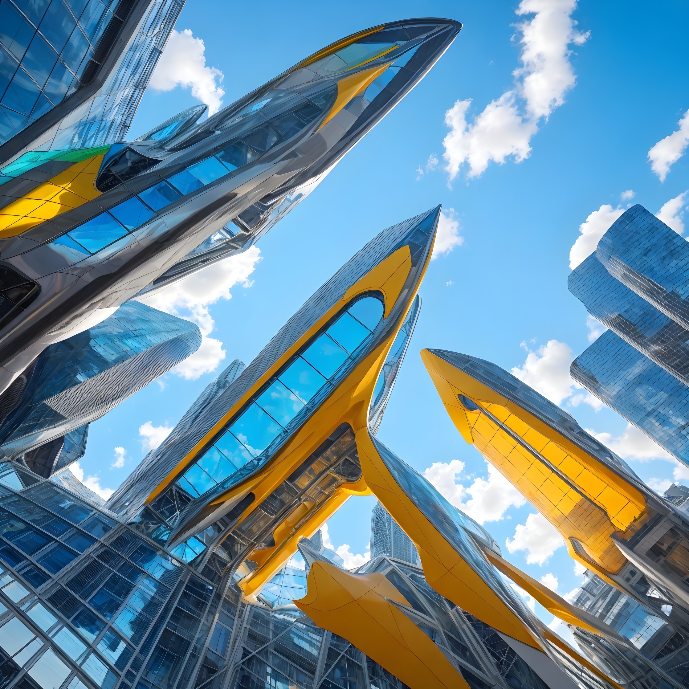 Dynamic Architectural Structure with Curvilinear Forms