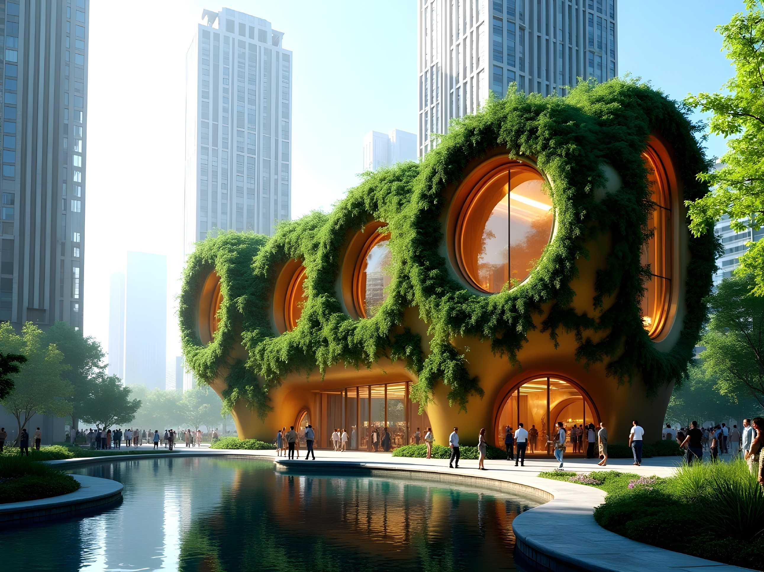 Modern Architectural Marvel with Organic Design Elements