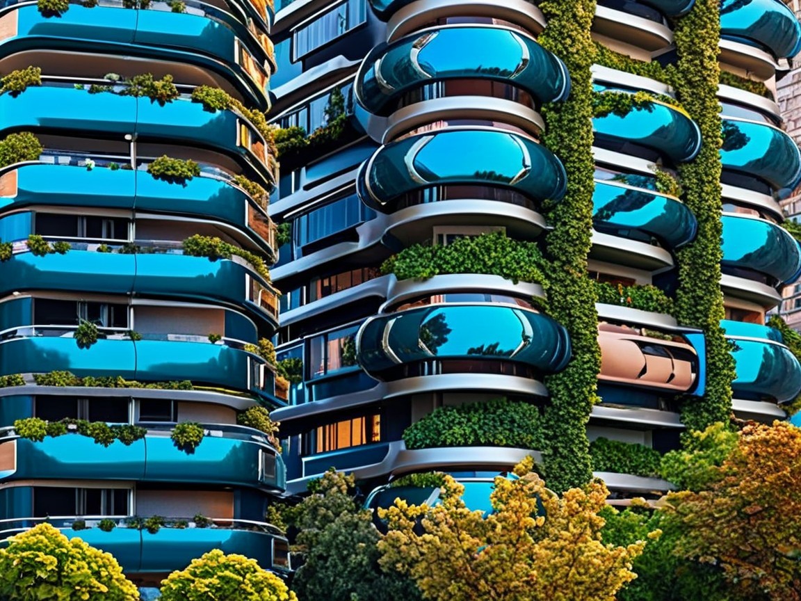 Futuristic Organic Buildings with Curved Balconies