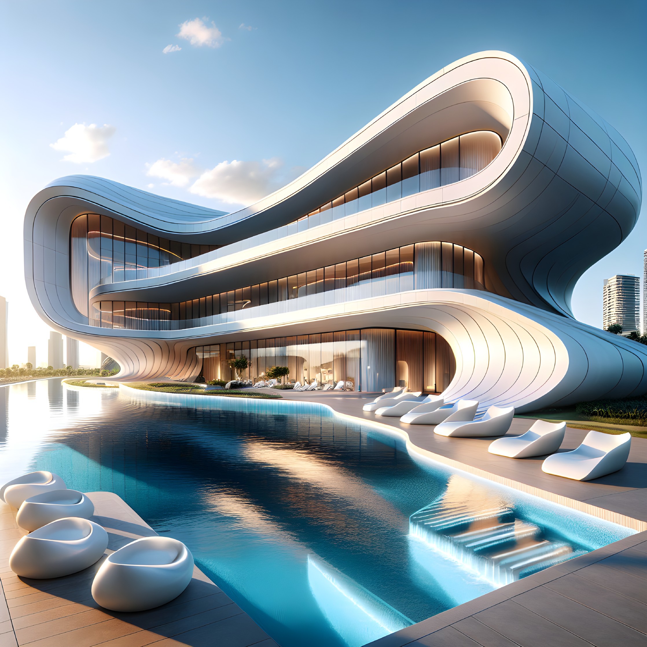 Modern Mansion with Organic Design and Infinity Pool