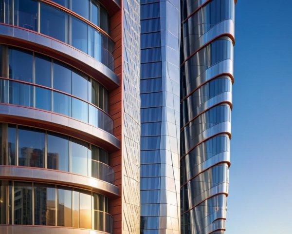 Modern Architectural Design with Glass and Wood Accents