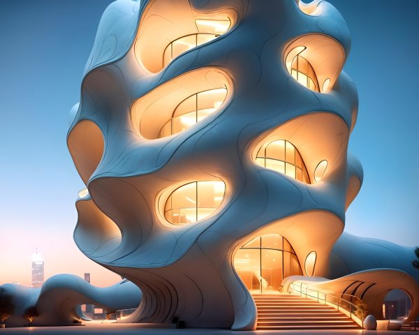 Avant-Garde Building with Organic Design Features