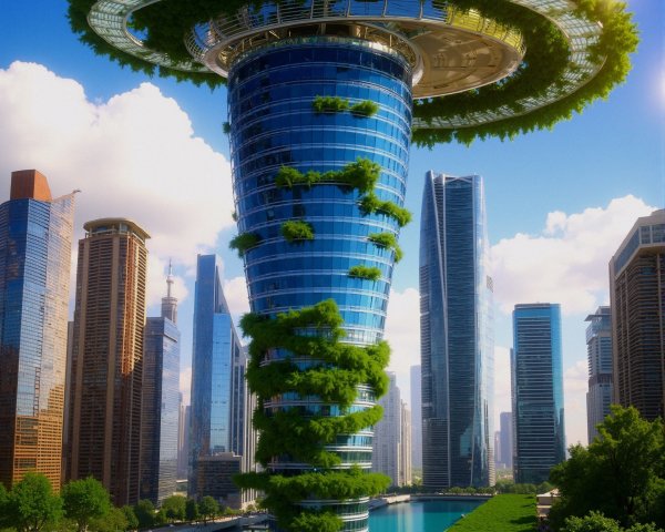 Sky Blue Glass Building Surrounded by Greenery