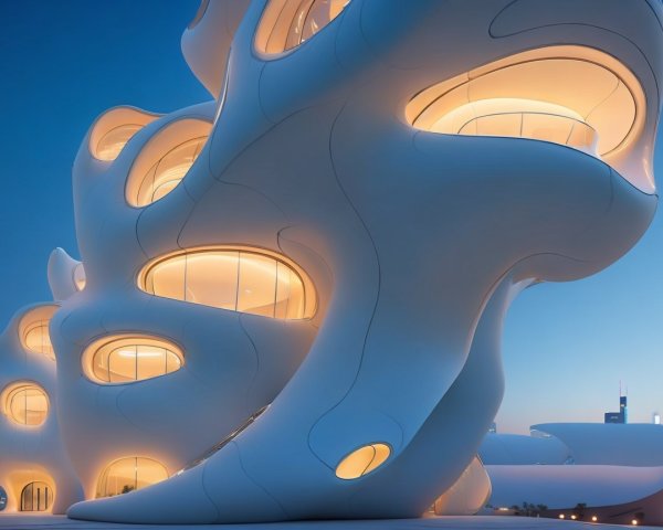 Futuristic Architectural Design with Organic Forms