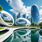 Futuristic Urban Landscape with Modern Architecture