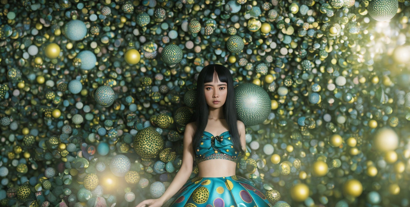 Optical illusion Yayoi Kusama Deep Dream Generator