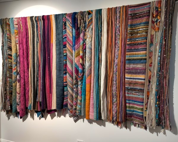 Colorful Textiles with Intricate Patterns and Textures
