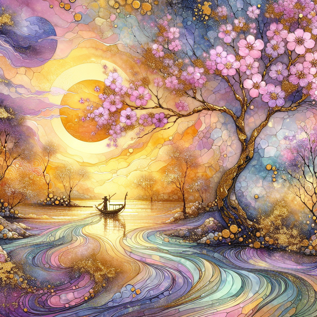 Intricate Digital Art of a Celestial Landscape