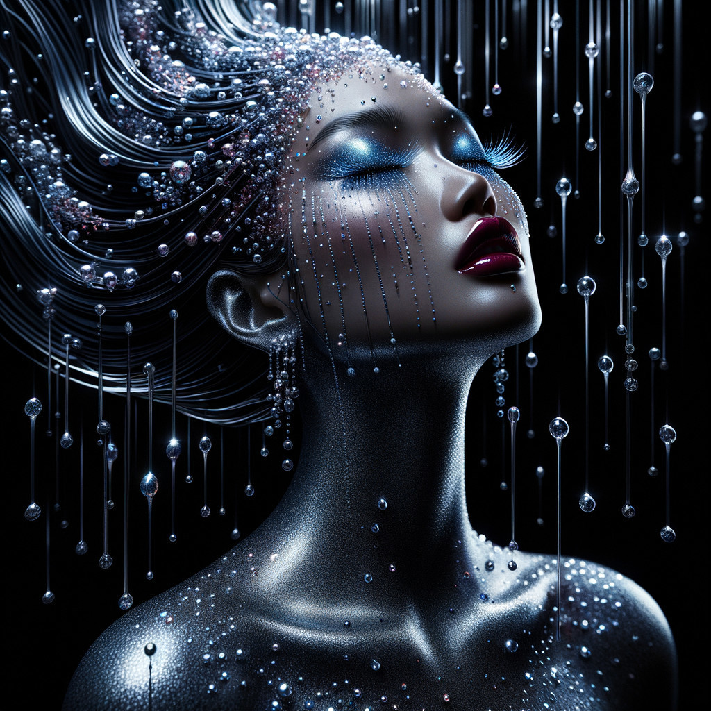 Sculpted Figure with Metallic Complexion and Elegance