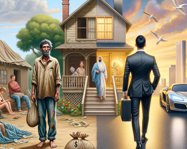 Contrast of Poverty and Wealth in Two Worlds