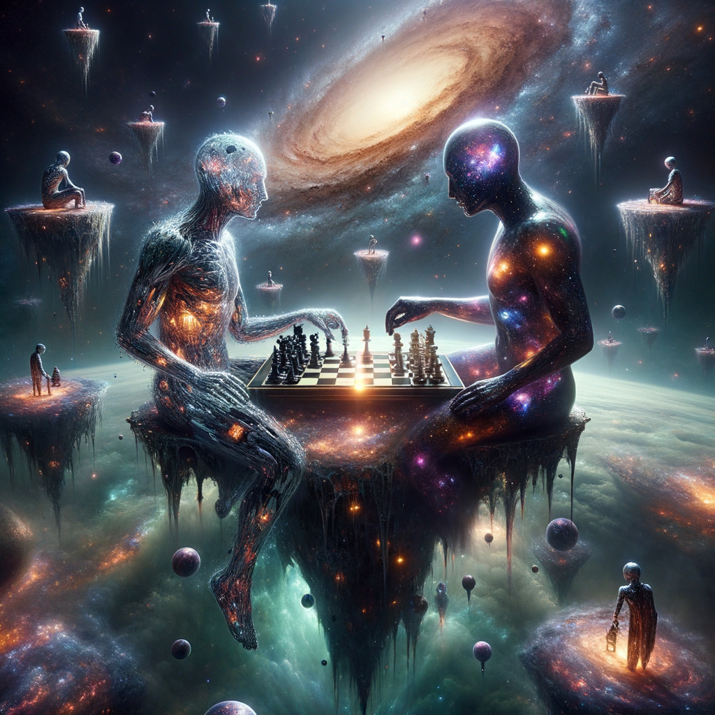 Surreal Chess Match in a Cosmic Landscape
